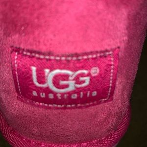 long pink UGG boots